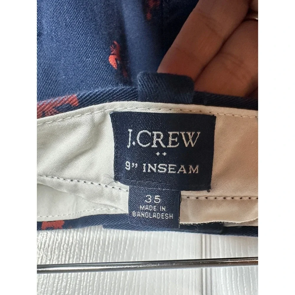 J. Crew Men's Lobster Print‎ Shorts Preppy Casual Everyday Size 35 Inseam 9
